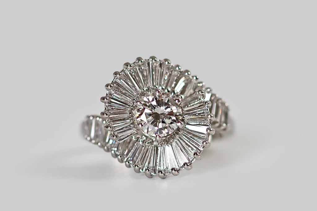 Vintage ballerina diamond ring Clearance
