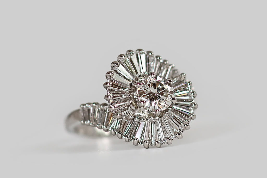 Vintage ballerina diamond ring Clearance