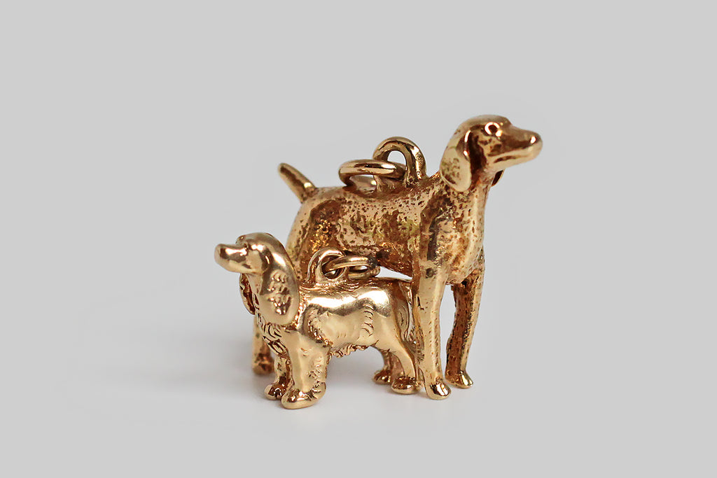 14k gold dog charms hotsell