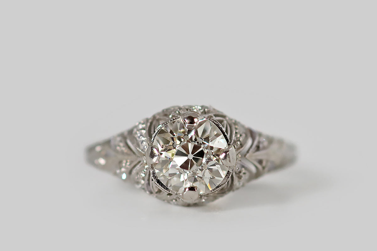 Early Art Deco Carat OEC Diamond Ring