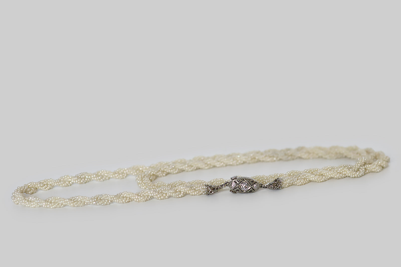 アクセサリー 80-90's Vintage Italy Torsade Necklace 80-90's Vintage Italy Torsade Necklace Art Deco Natural Pearl