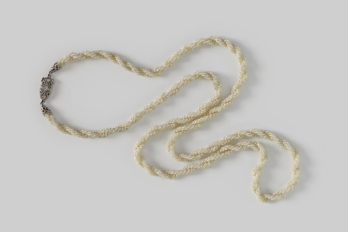 アクセサリー 80-90's Vintage Italy Torsade Necklace artdecoseedpearltorsadenecklac