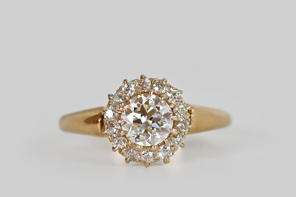 Victorian OEC Diamond Halo Ring