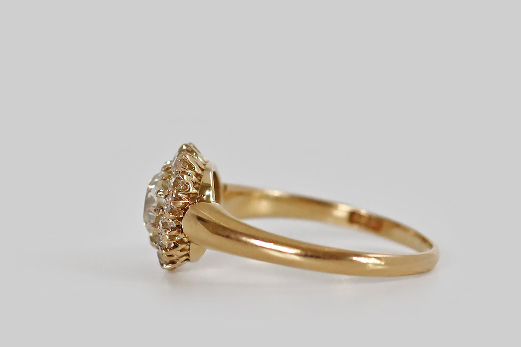 Victorian OEC Diamond Halo Ring