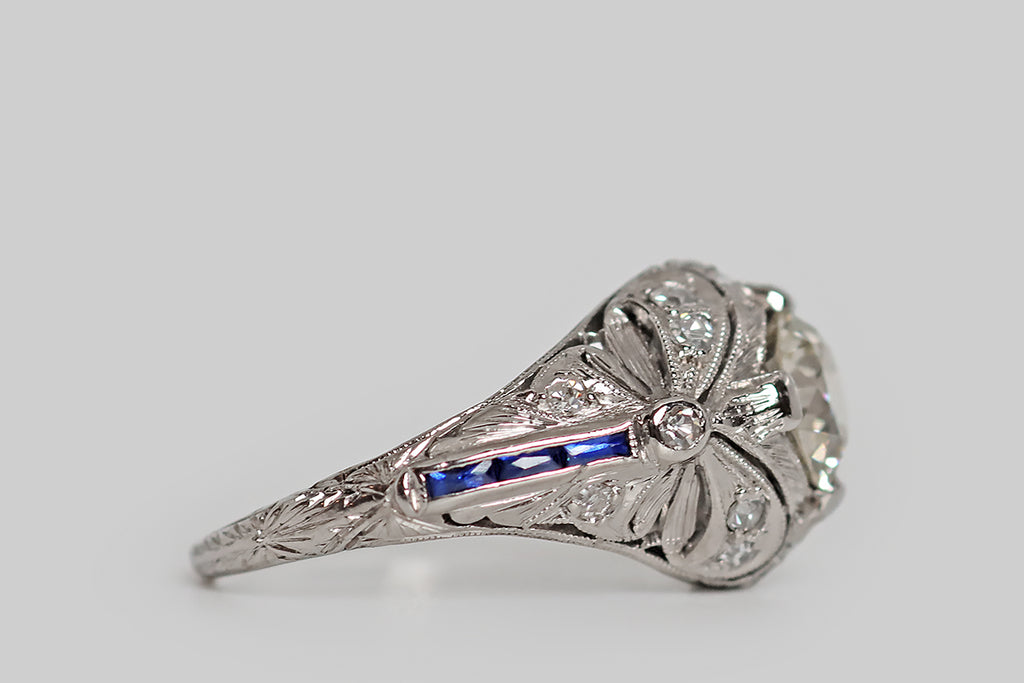 Art Deco 1.16ct OEC Diamond Engagement Ring