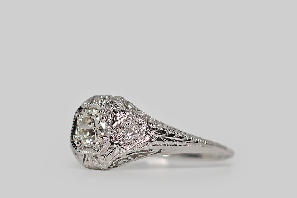 Art Deco OEC Diamond Engagement Ring