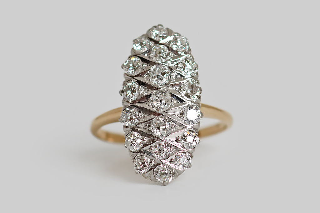 Edwardian OMC Diamond Oval Cluster Ring