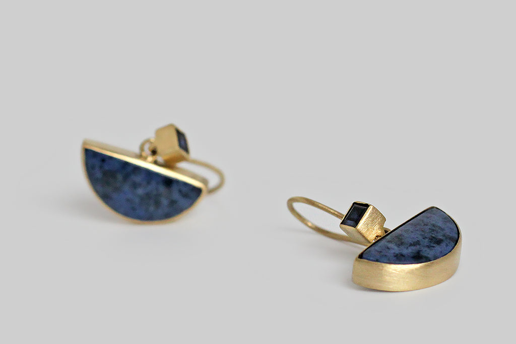 Dumortiorite & Blue Sapphire Voyage Earrings