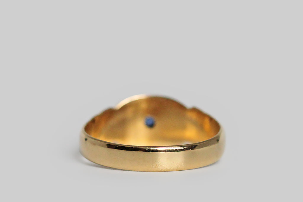 Edwardian Sapphire & Diamond Three Stone Ring