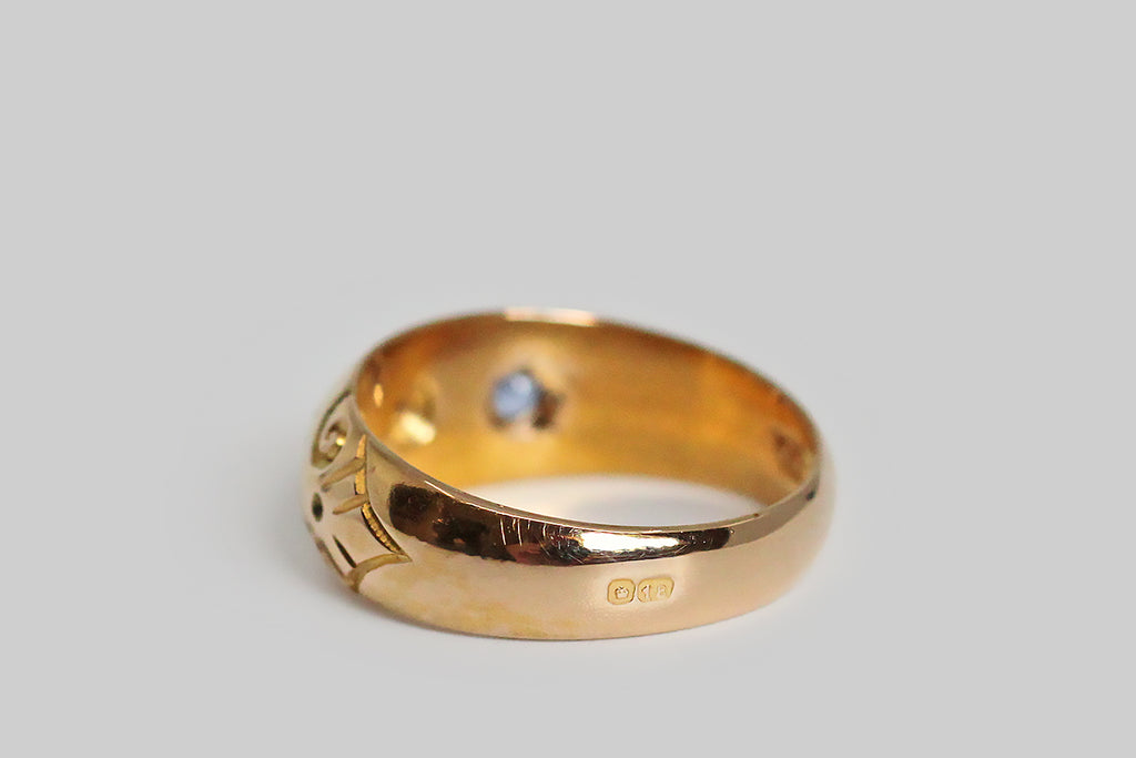 Edwardian Sapphire & Diamond Three Stone Ring