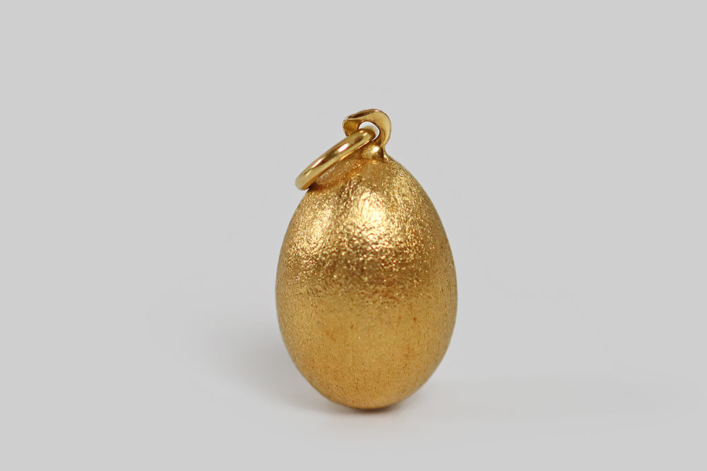 1960s Miniature Enamel Chick in Egg Charm