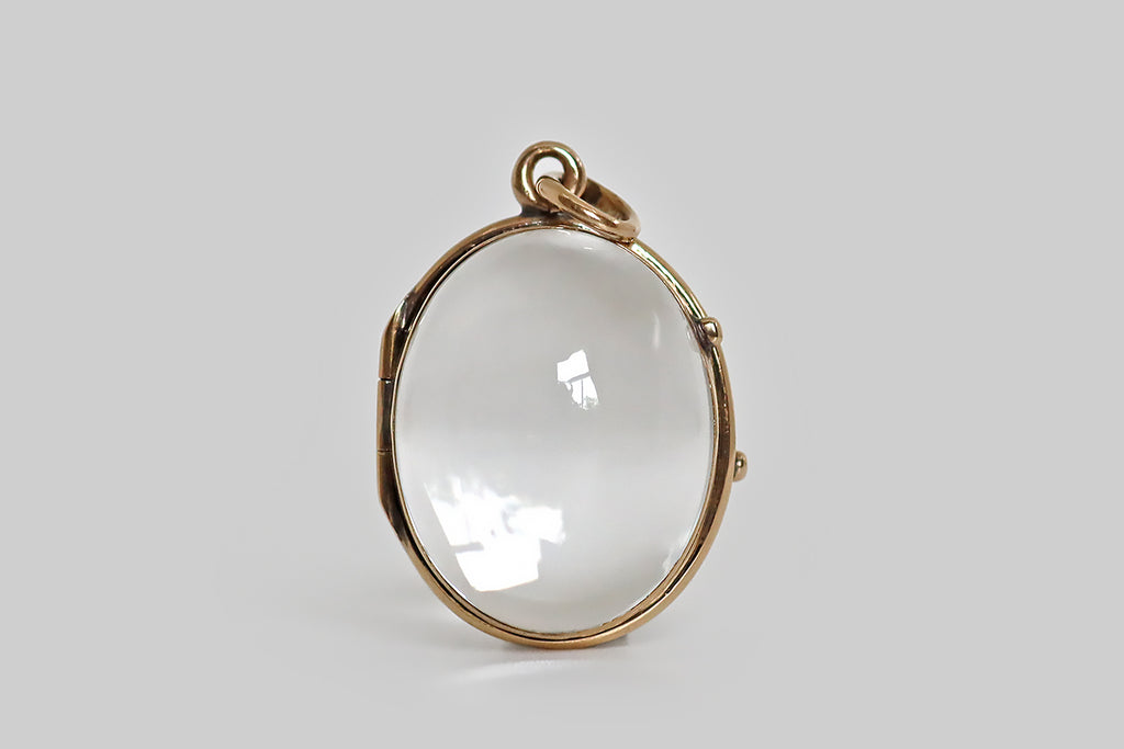Victorian Oval High Dome Pools of Light Locket