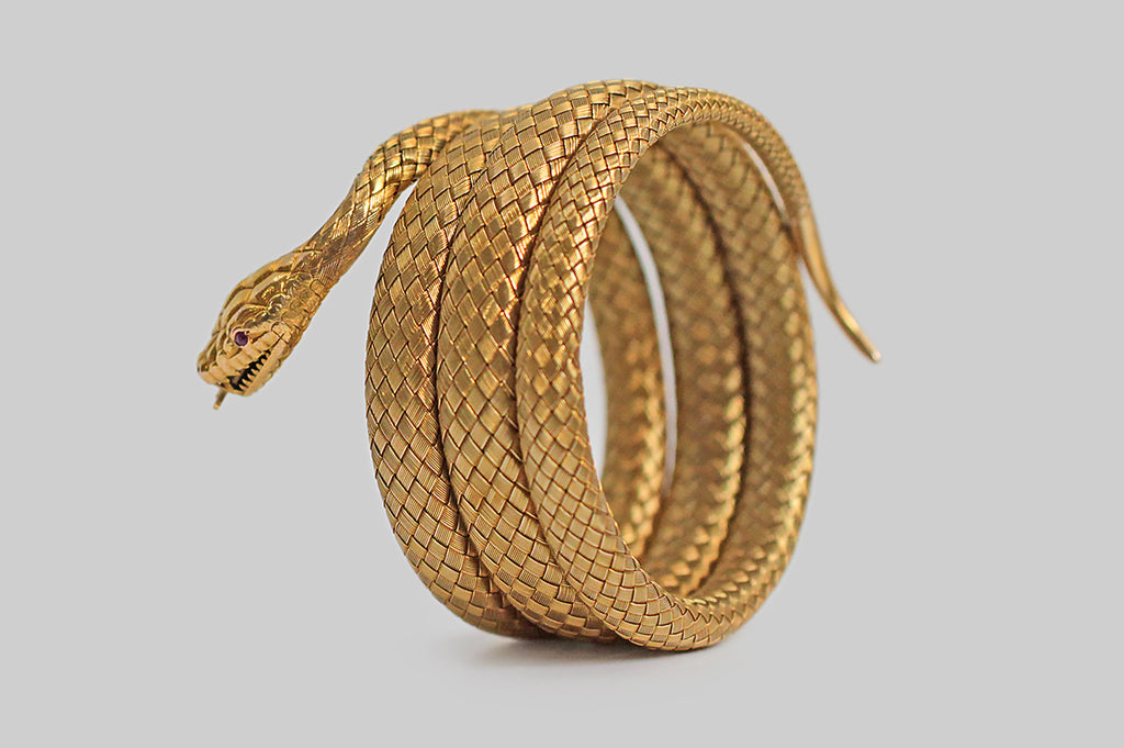 Victorian Era Woven Snake Bracelet