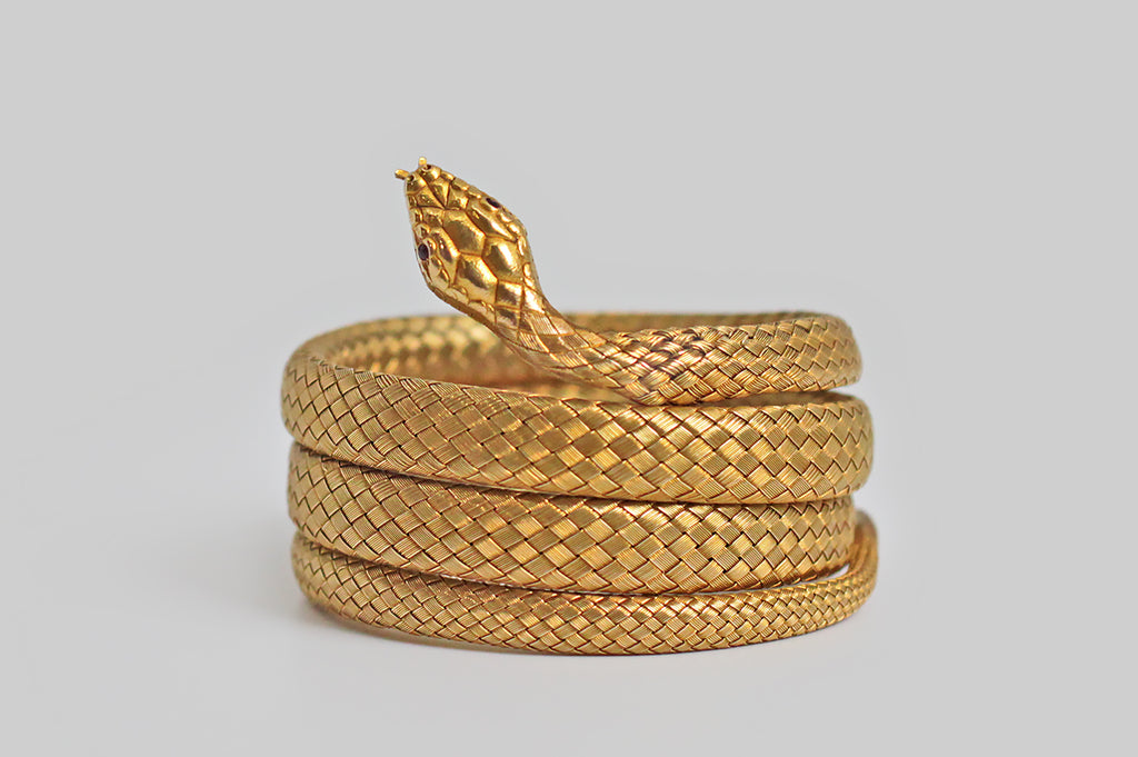 Victorian Era Woven Snake Bracelet